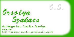 orsolya szakacs business card